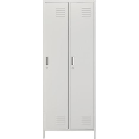 Armadio spogliatoio metallico 2 posti in Ferro lamiera verniciata 180X69 CILVANI (1/4)