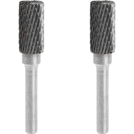 2X Queue de Fraisage de Fichier Rotative Au Carbure de 12 mm Tête de Fraise, Tête de Meulage, Broyage Métal, 6 mm (1/5)