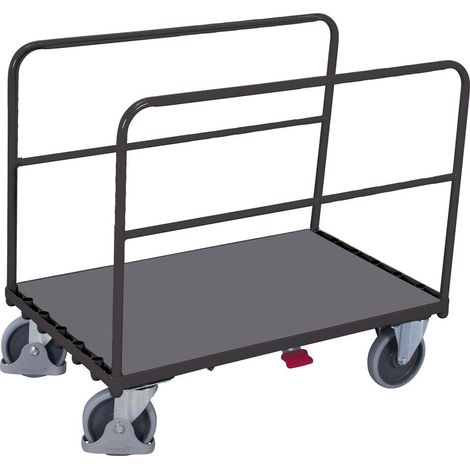VARIOfit Seitenbügelwagen mit 2 Rohrbügeln 1075x640mm Anthrazitgrau RAL 7016