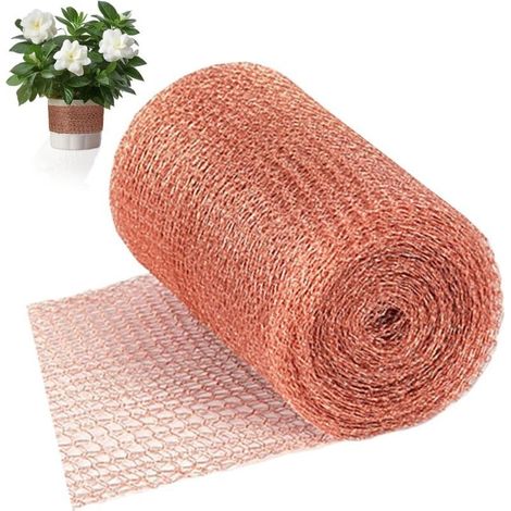 Filet Cuivre Anti Limace Et Escargots Jardin12.7cmx10m,Piege A Limace Ruban Cuivre Anti Limace,Protection Du Jardin Contre Les Limaces él ectrochimique,Grillage Souple Anti Rongeur Bloquer LeTrou (1/5)