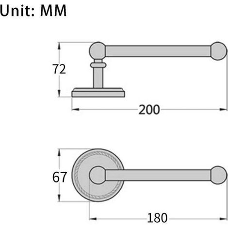 Porte-Rouleau Papier Toilette - Laiton Massif - Fixation Murale - 200 x 72 x 67 mm - 1 Pièce (1/4)