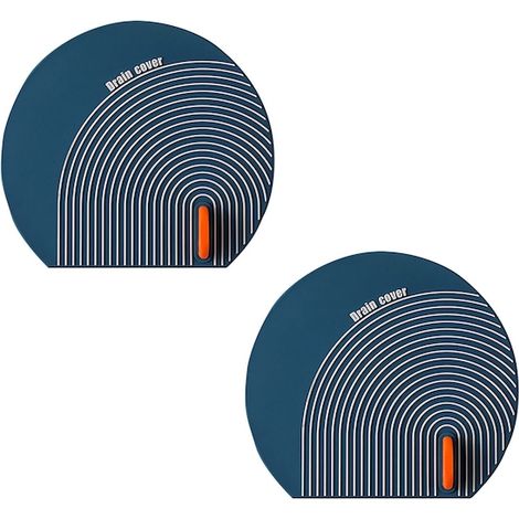 Set di 2 coperchi in gomma siliconica, diametro 15,5 cm x 14 cm, per proteggere da cattivi odori o scarafaggi. (1/4)