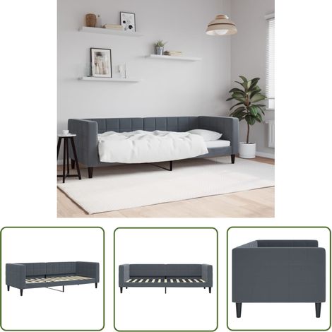 vidaXL Tagesbett Dunkelgrau 80x200 cm Samt (1/5)