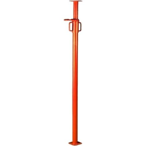 Etai de maçon peint acier 2.00 à 3.60 m – Charge max 2100 kg – Écrou de serrage acier – Platines 120 x 120 mm