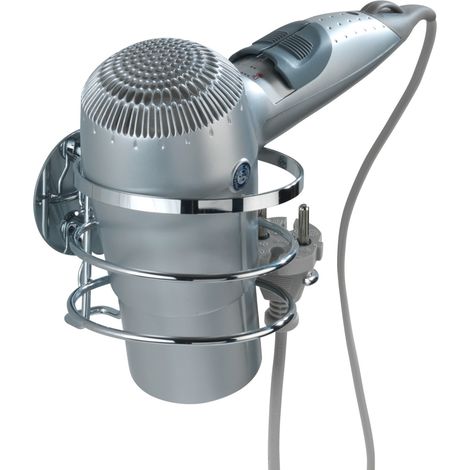 WENKO Turbo-Loc Haartrocknerhalter - Befestigen ohne bohren, Edelstahl rostfrei (1/5)
