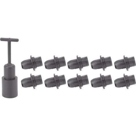 Lot de 10 douilles E14 en ABS avec manchon, résistantes aux hautes températures, pour une utilisation domestique (noir). (1/5)