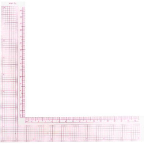 Règle couture carrée plastique – forme L – tailleur professionnel – outil artisanat – 5808 (1/5)