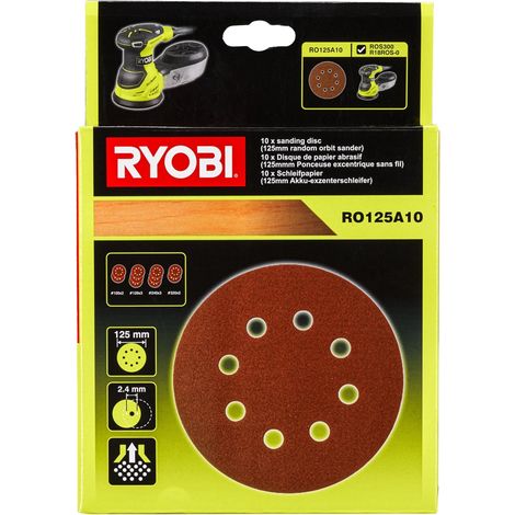 Discos abrasivos Ryobi RO125A10 10 piezas