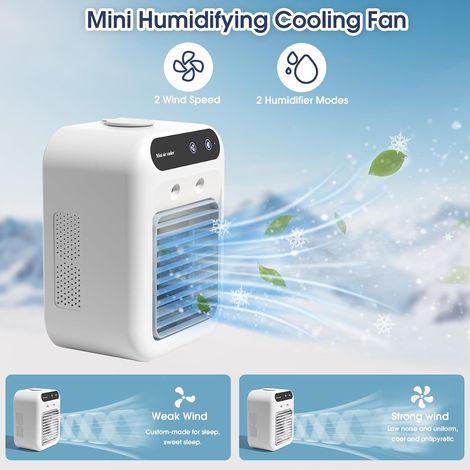 USB-Ventilator mit Sprühfunktion und zwei Geschwindigkeitsstufen, geeignet für den Innen- und Außenbereich. (164 x 114 x 214 mm) (1/4)