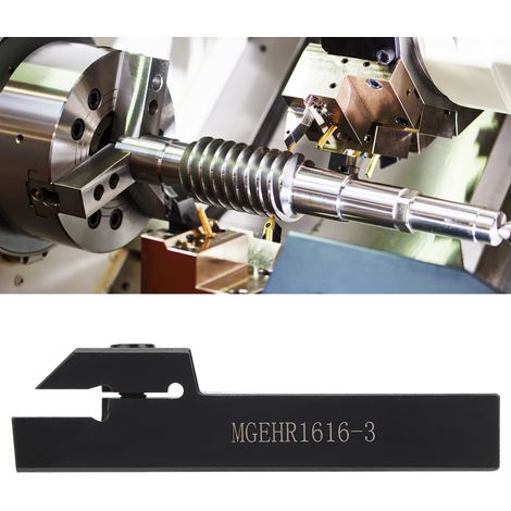 Porte-outil haute résistance MGEHR1616-3 pour tours CNC, clé Allen incluse (1/5)