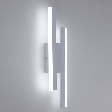 GOECO Applique Murale Interieure LED, 16W Lampe Murale Moderne, Longue Bande Acrylique Luminaire Mural Interieur 6500K pour Chambre Salon couloir (1/5)