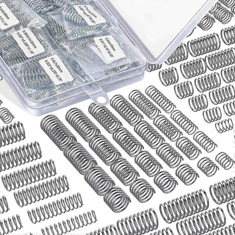 Kit d'assortiment de 200 ressorts de compression, ressorts en acier inoxydable, assortiment de ressorts pour atelier et (1/5)