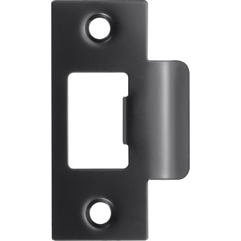 Plaque de serrure de porte 2-3/4" pour utilisation Grand trou Noir (1/5)