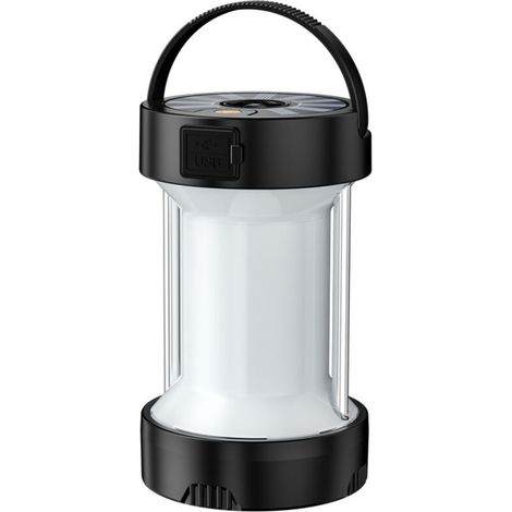 Lampe de tente pliable lampe de poche étanche camping en plein air pêche lumière  lanternes portables (noir)