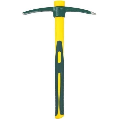 Pioche de jardin. Pour ameublir le sol, le jardinage ou la prospection. Avec poignée en fibre de verre légère et solide et tête-Chrom (1/5)