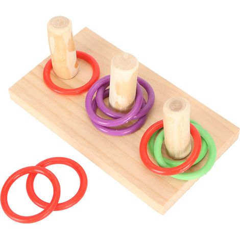 Anneau interactif coloré pour perroquet, jouet de table à mâcher et à poser, idéal pour les inséparables et les calopsittes (5 cm). (1/5)