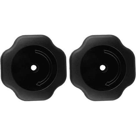 Lot de 2 boutons de couvercle de casserole de rechange, poignées de couvercle pour autocuiseur, 19 mm-8.00X8.00X3.80CM-Black (1/4)