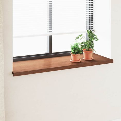 vidaXL Appui de fenêtre Bois marron 160 x 50 x 4,5 cm PVC