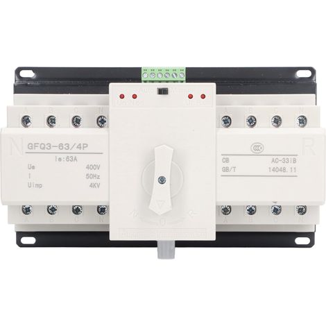 Mini-Doppelstrom-Umschalter 63A AC400V, 2 Steuermodi, hohe Leitfähigkeit, für Generator, Netzumschalter
