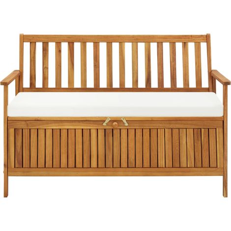 Banc de rangement de jardin,Banquette de jardin,Chaise Bois d'acacia solide 120x63x84 cm CFW88412 (1/5)