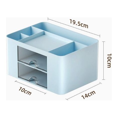 Organizzatore da scrivania con cassetto e organizer da tavolo in plastica, organizer per cancelleria da ufficio e accessori da scrivania, organizer da scrivania per cancelleria, portapenne con 7 scomp (1/5)