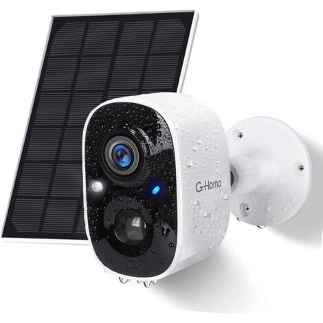 Debuns – Caméra de surveillance WiFi extérieure sans fil – 1080P FHD – Vision nocturne couleur – Alarme à distance – Détection de mouvement PIR – IP65