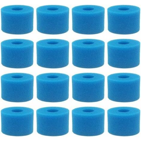 BRAVIX 16 PièCe SéRie pour Pure Spa Cartouche Filtrante RéUtilisable en Mousse Lavable pour Bain à Remous, Type S1 (1/5)