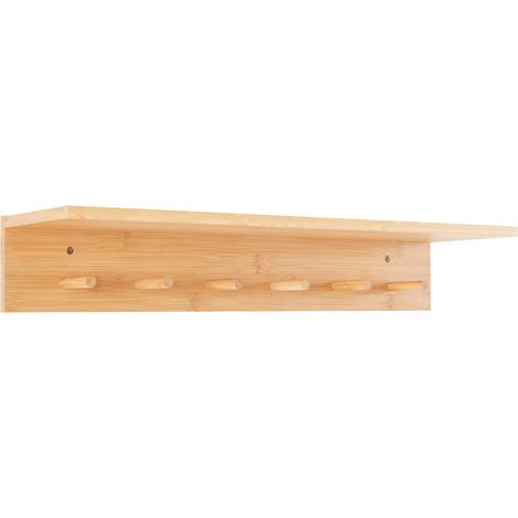 Appendiabiti da parete di design per mobili da ingresso 59 x 17 x 10 cm finitura naturale 030010375