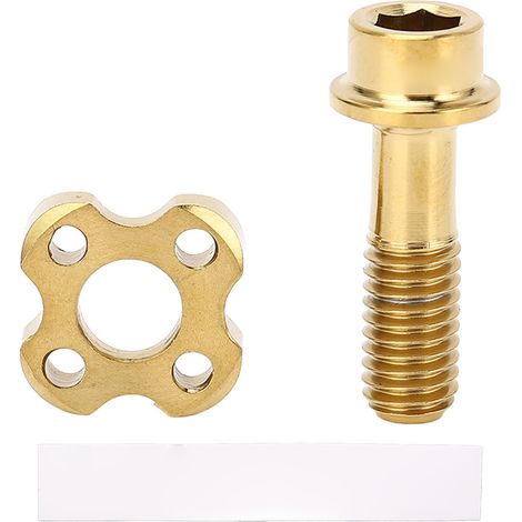 Joint de vis de dérailleur avant en alliage de titane, kit de fixation, rondelle demi-lune arquée dorée (1/5)