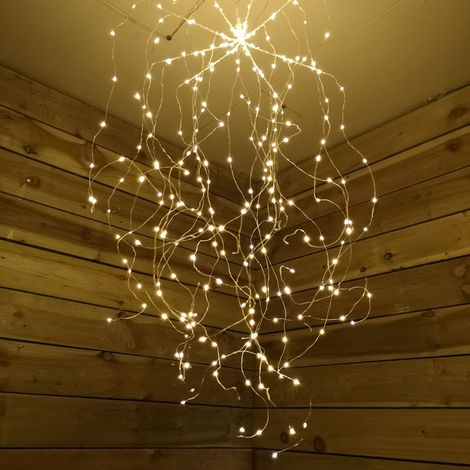 1m Plug In Multi Strand Firefly Wire Christmas Lights Warm White Flash Bulb LEDs (1/5)