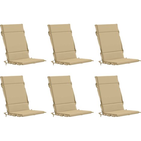 Cojines para Sillas de Respaldo Alto en 6 Piezas GEMERT 6 pcs vidaXL