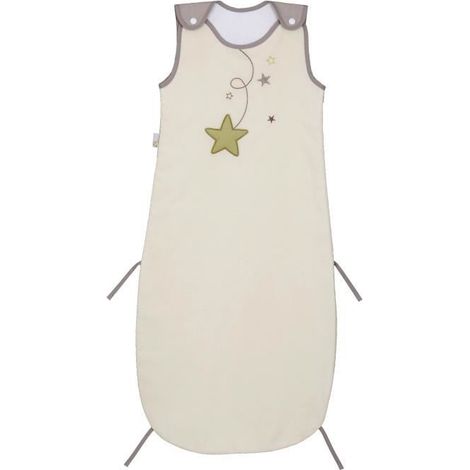 P'tit Basile - Gigoteuse été coton Bio - doublure éponge - 18-36 mois - 105 cm - pluie d'étoiles écru - turbulette tog 1,5