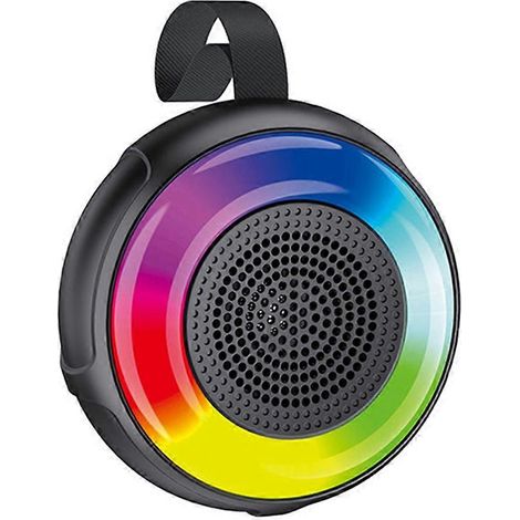 Mini enceinte Bluetooth sans fil portable RGB colorée avec caisson de basses et son surround pour PC, téléphone, TV et carte TF (1/5)