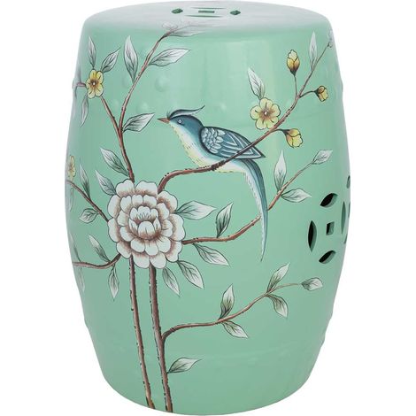 Taburete de cerámica azul D33x44.5h cm (1/5)