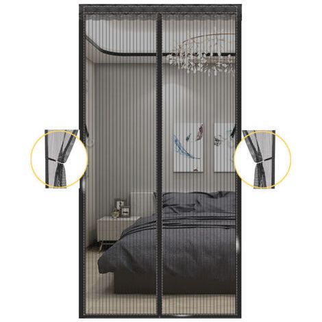 QORVA-Porte de moustiquaire magnétique, 90x200cm porte de balcon magnétique rideau anti - mouche non poreux, rideau anti - moustiquaire, porte moustiquaire, porte patio salon porte tournante