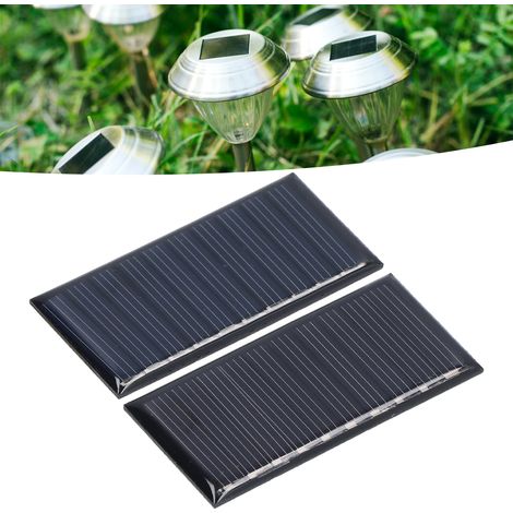 2 Pièces Panneaux Solaires Miniatures 0.25W 5V Polycristallins Portables Résistants aux Intempéries pour Projets DIY (1/5)