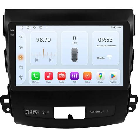 Autoradio, touchscreen, funzioni multimediali, compatibile con Outlander 2 / 4007 / C-Crosser (2007-2013), QS1 B (1/2)