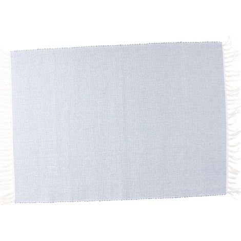 Tovaglietta rettangolare 35x50 cm in cotone riciclato azzurro Linea Basic