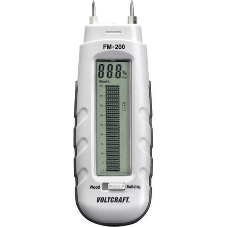 VOLTCRAFT FM-200 Materialfeuchtemessgerät  Messbereich Baufeuchtigkeit (Bereich) 0.2 bis 2 % vol Mes