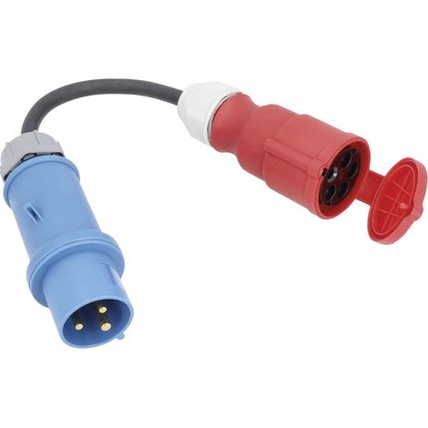 as-Schwabe - Cavo adattatore CEE 230 V, 32 A, CEE 400 V, 32 A, 5 poli, IP44