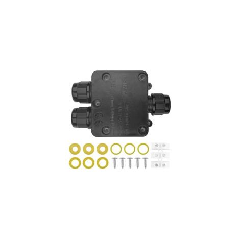 Boite de Derivation Etanche Exterieur IP68, Connecteur Etanche, Connecteur Étanche à 3 Voies pour Câble Ø 5-15 mm Diamètre, Boîte Dérivation Étanche Extérieur pour Jardin Câble Souterrain (1/5)