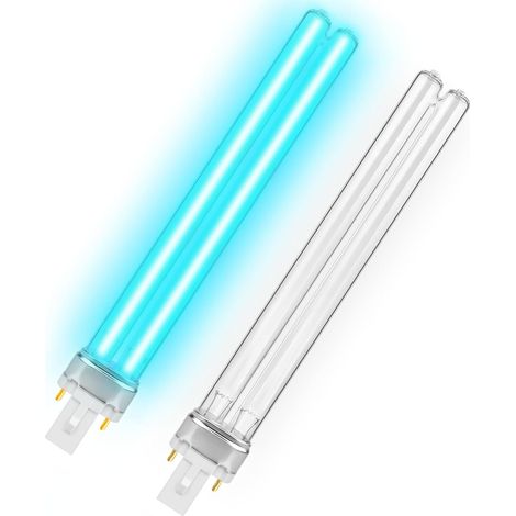 Tube UVC de rechange pour appareil UVC G23 11 watts, lot de 2