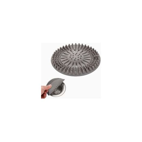 Silikon-Abflusssieb, Küchenspülenfilter mit Saugnapf, Badewannen-Abflussabdeckung, Küchen- und Badezimmerspülenfilter - Crezuo (1/4)
