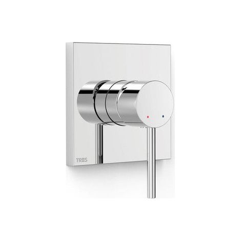 Pièce apparente pour boîtier encastré 1 voie Rapid-box Chrome - TRES 06227810 (1/2)