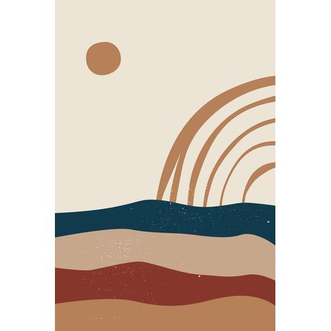 Papier peint panoramique - Paysage Boho - 170 cm x 255 cm (1/2)