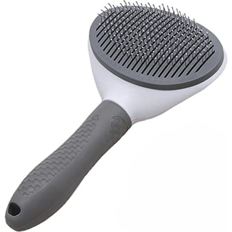 Brosse pour Chien/Chat Brosse de Toilettage Autonettoyante pour Animaux Toilettage et élimination du sous-Poil Brosse pour Animaux Enlever 95% des Poils Morts (Gris) (1/5)