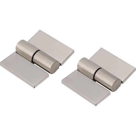 Ensemble de 2 charnières de porte intérieure de salle de bain plus épaisses, en alliage de zinc et acier inoxydable, avec roulements pour portes pliantes (1/4)