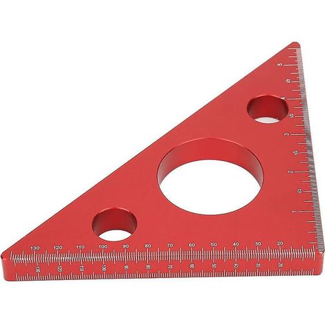 Règle d'angle à 45 degrés en alliage d'aluminium pour le travail du bois, équerre de mesure (1/5)