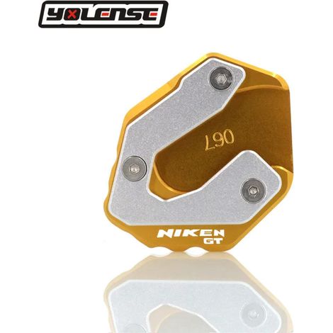 (Or - NIKEN GT) Compatible avec les modèles YAMAHA NIKEN 2018-2020 et NIKEN GT 2019-2023 : béquille latérale, extension et support pour une meilleure stabilité. (1/4)