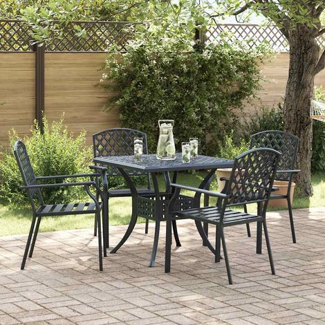 Gartenstuhl vidaxl Stahl stapelbar wetterfest